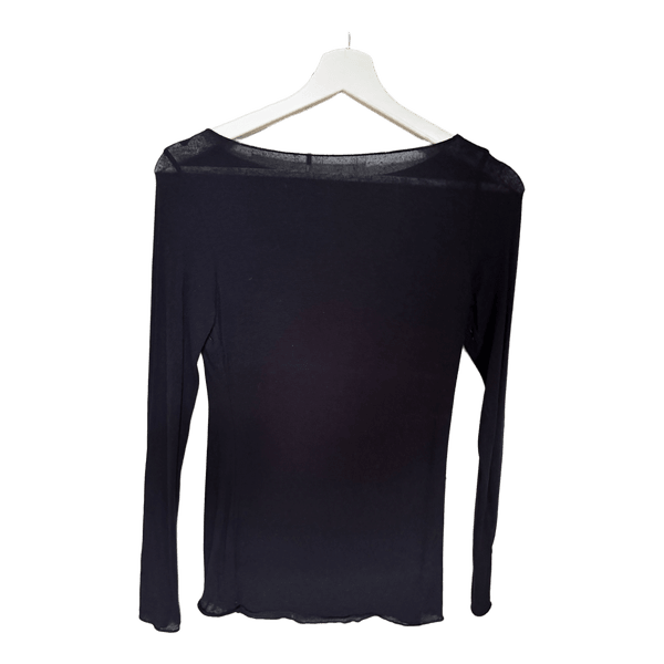 Black long-sleeved top