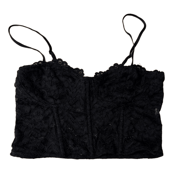 Black lace corset top