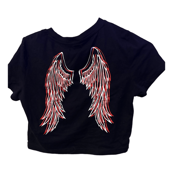 Black angel wing t-shirt