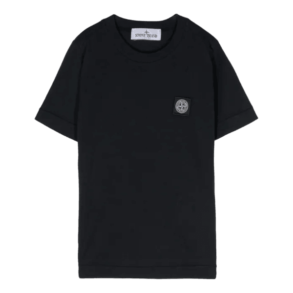 black Stone Island cotton jersey t-shirt