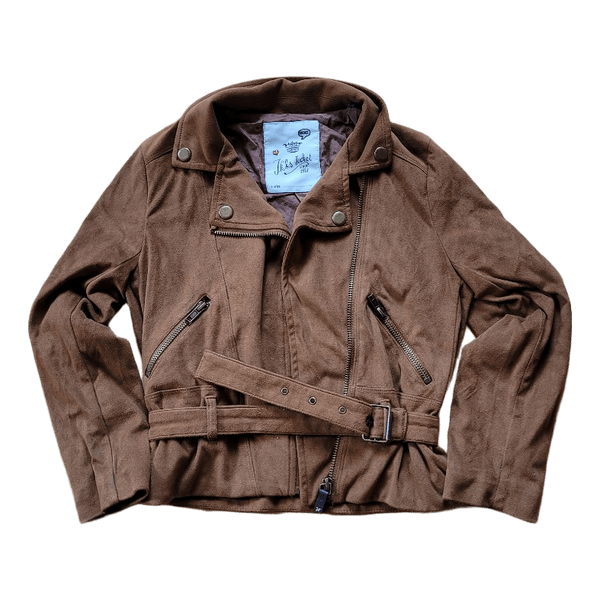 Brown suede effect jacket