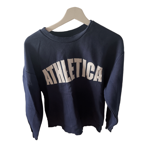 Blå sweatshirt med tryk