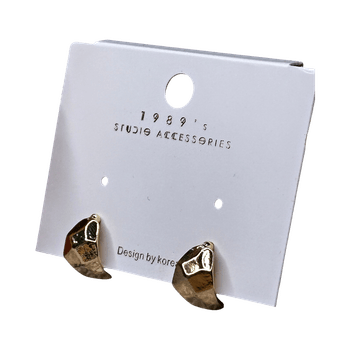 Gold geometric stud earrings