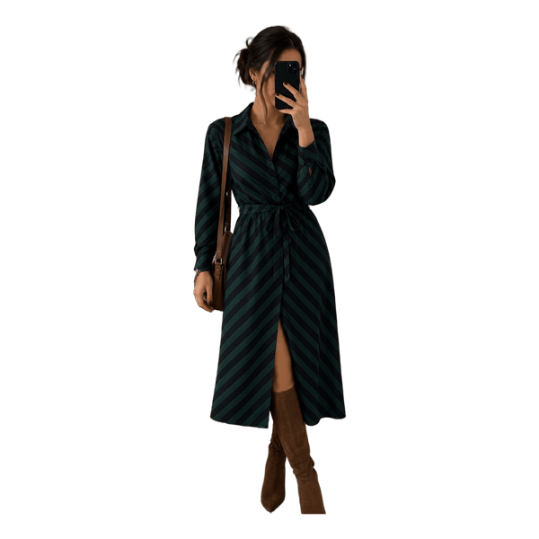 Mango striped shirt dress