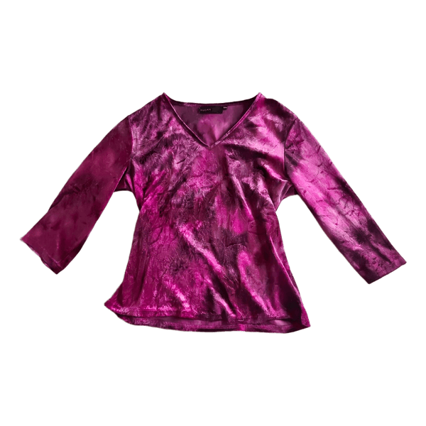 Alternative purple crushed velvet top