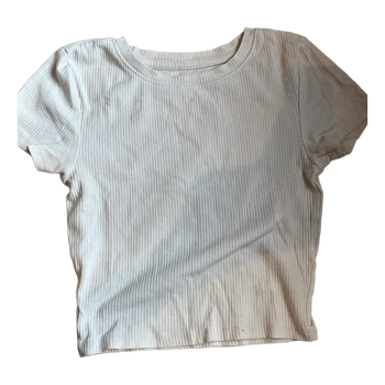 White ribbed t-shirt
