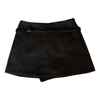 Black skort with belt