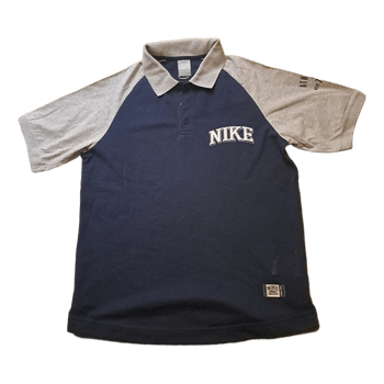 Sininen Nike pikeepaita 90s vintage M kokoinen