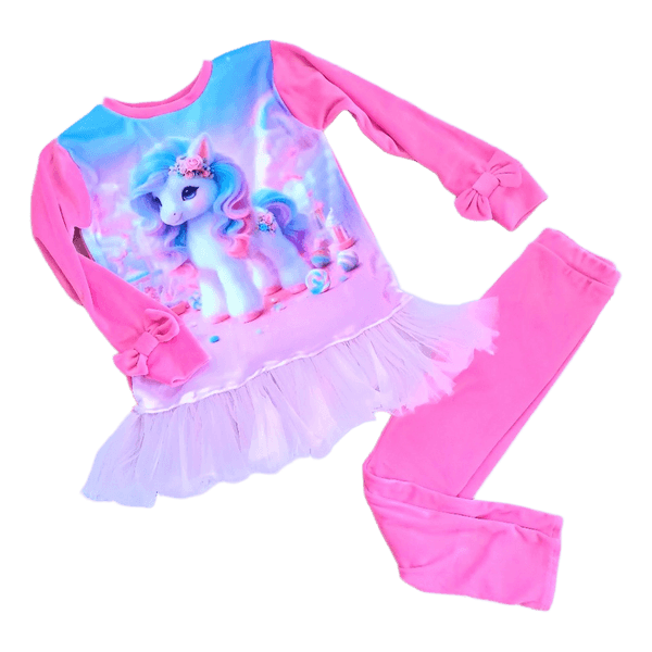 Pink unicorn outfit set