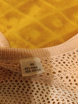 Apricot open knit sweater