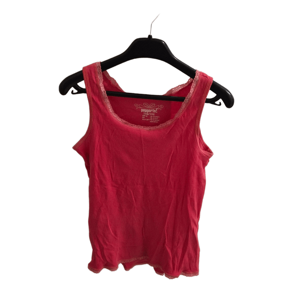 Pink ribbed tank top