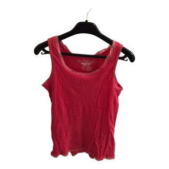Pink ribbed tank top