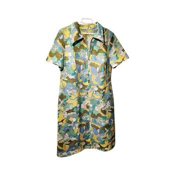 Patterned short sleeve dress