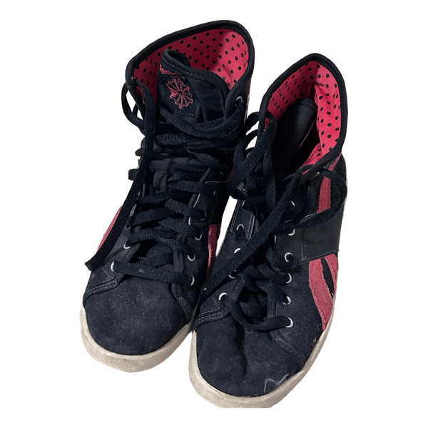 Reebok black high top sneakers