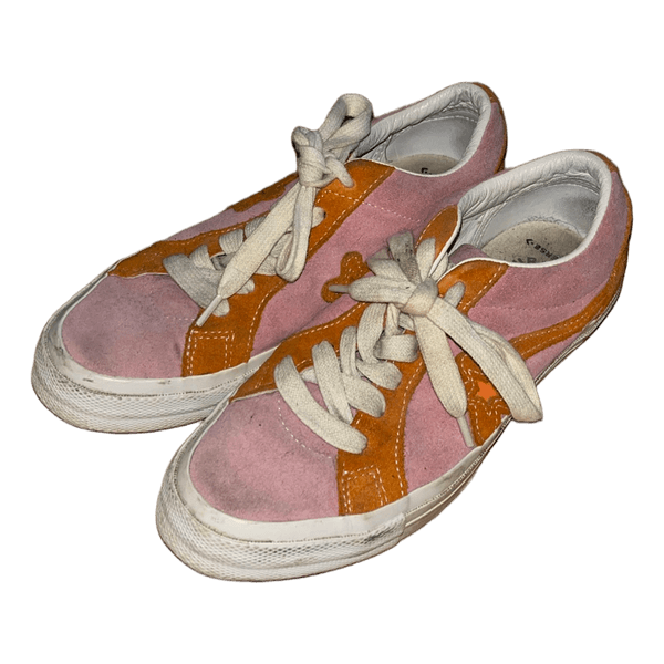 Golf le fleur Converse pink and orange suede sneakers