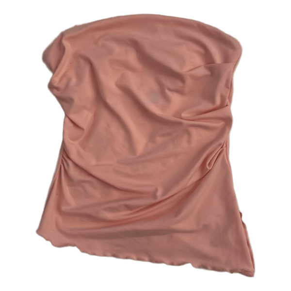 Pink ruched tube top