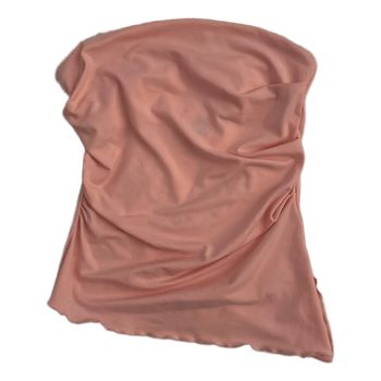 Pink ruched tube top