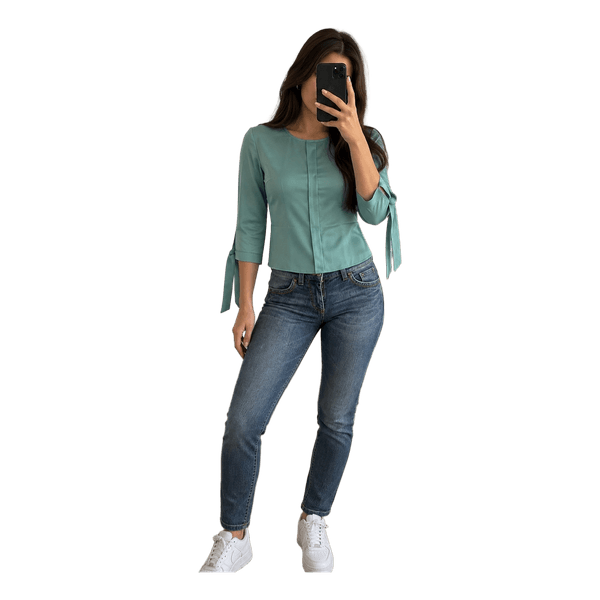 Miss Sixty blue jeans + blouse set