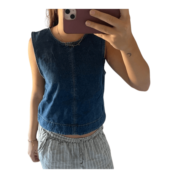 Blå denim top