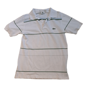Valkoinen raidallinen Lacoste pikeepaita m