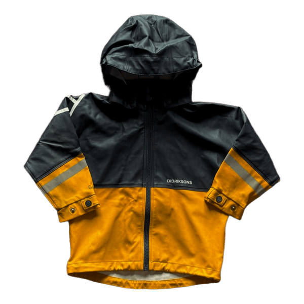 Didriksons yellow black raincoat