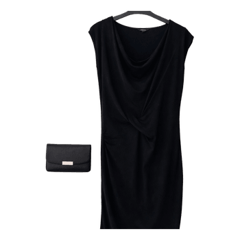 Black draped dress