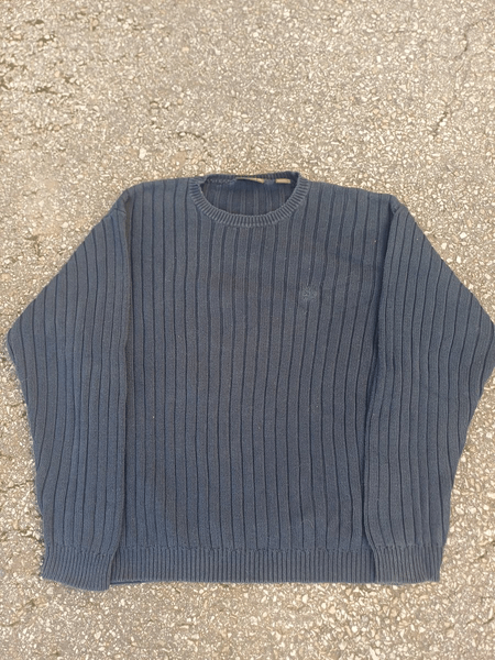 Navy ribbed sweater