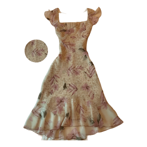 Floral print midi dress
