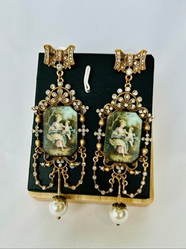Vintage style statement earrings