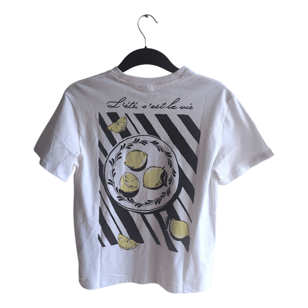 White lemon print t-shirt