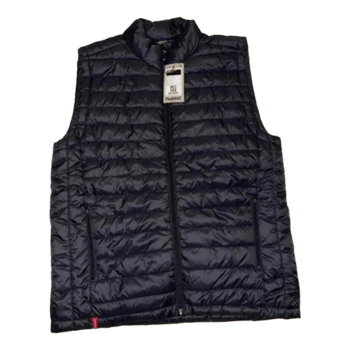 Black quilted vest