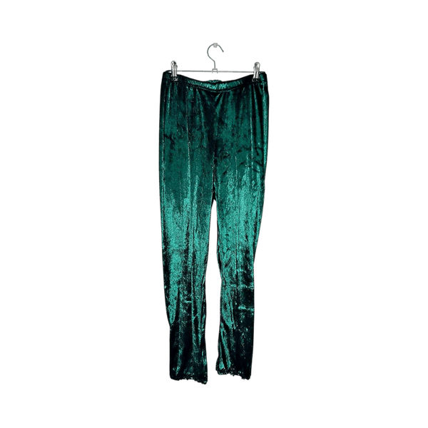Velvet green pyjama pants 