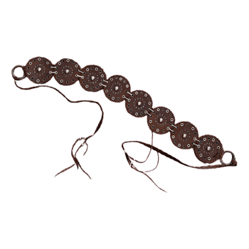 Brown leather circle belt