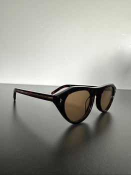 Prada SPR B15 Brown Oval Sunglasses