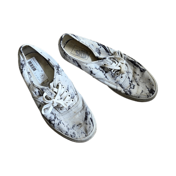 Marble print canvas sneakers