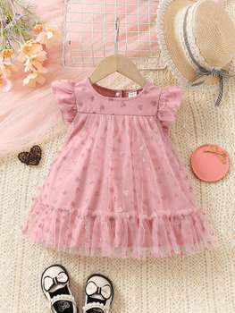Baby heart mesh dress