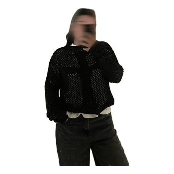 Racer Worldwide black cross net sweater