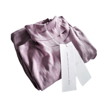 ARKET lavender turtleneck 100% wool top - new!