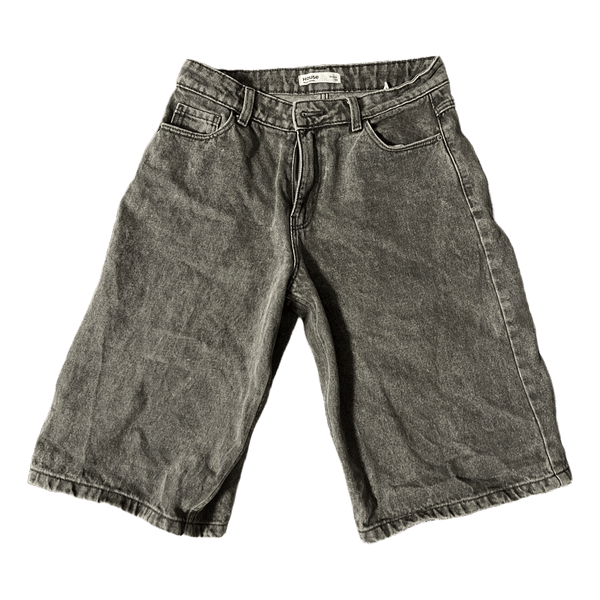 Grey denim shorts