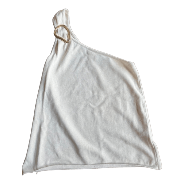 Hvid one-shoulder top