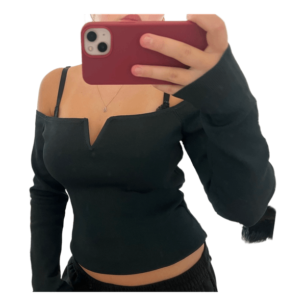 Black long-sleeved top