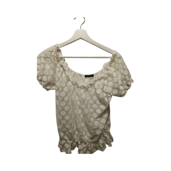 White polka dot blouse