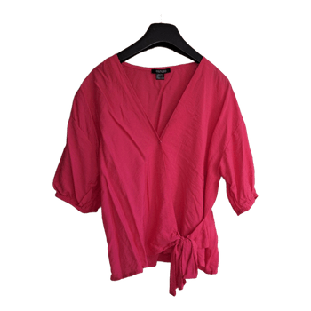 Pink wrap blouse