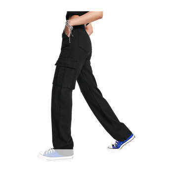 Black Straight Leg Cargo Trousers