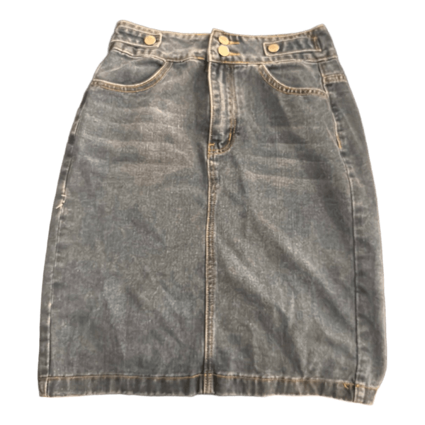 Blå denimnederdel