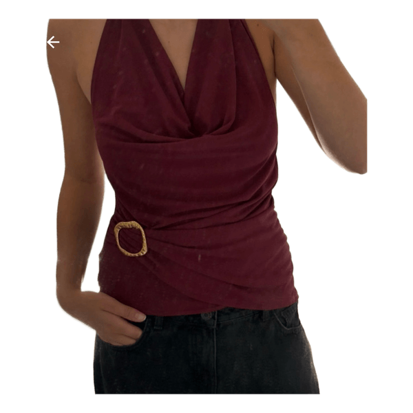 Bordeaux halterneck top