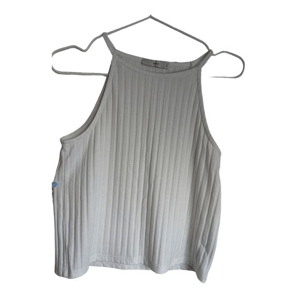 Hvid ribbet tanktop