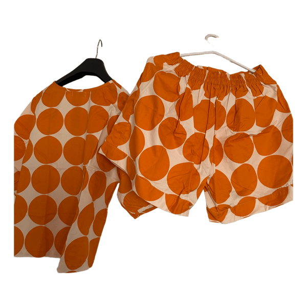 Orange polka dot set