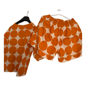 Orange polka dot set