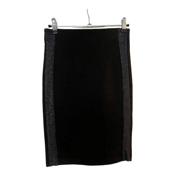Black glitter stripe skirt